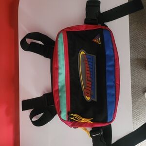 Black and Red Mens Chest Bag